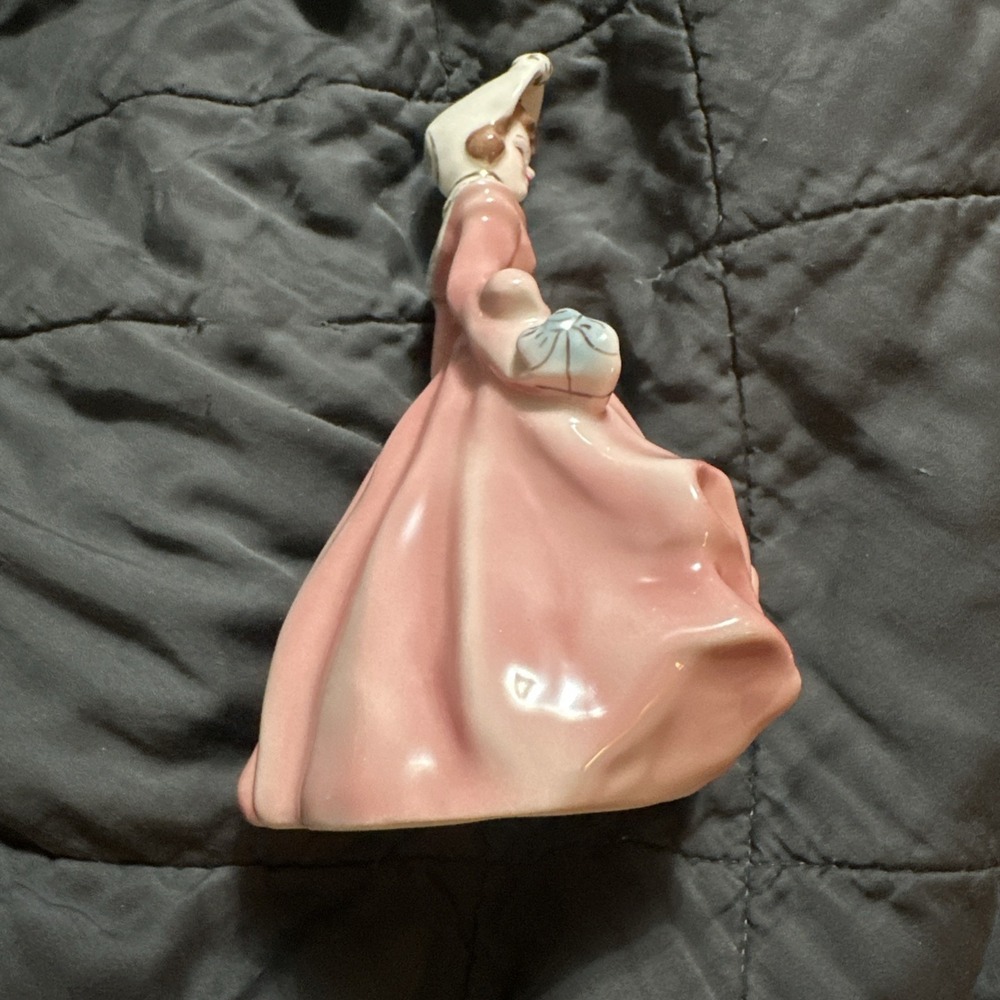 Florence Ceramics Grace Figurine Vintage Pasadena California Pink Dress 1950s